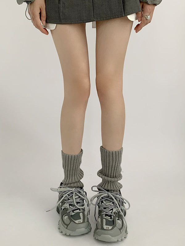 Knitted Leg Gray 30CM Warmers 40CM JK 50CM /