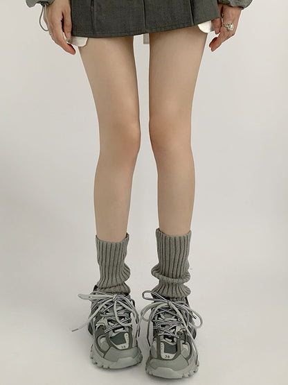 Knitted Leg Gray 30CM Warmers 40CM JK 50CM /