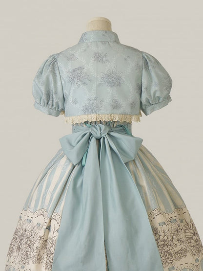 Bolero Puff Sleeevs Blue