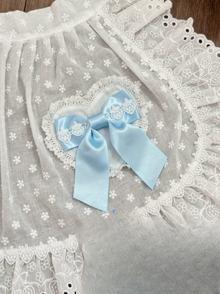 6つのオプションの蝶結びカラーブローチデザインイチゴ