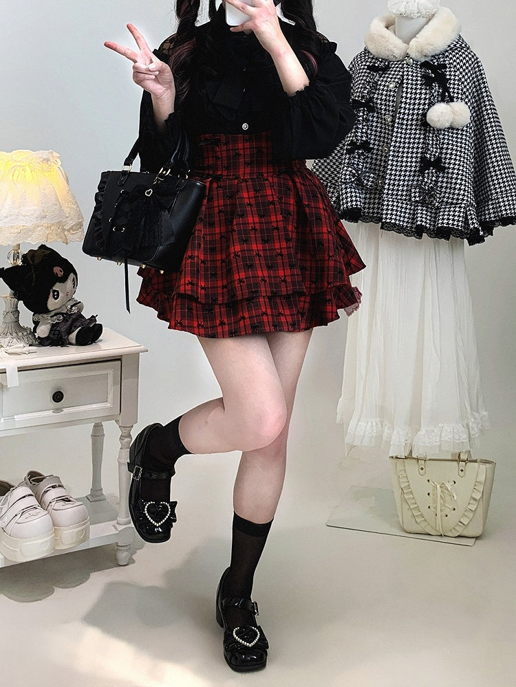 Blouse Bow Kei | Jirai Tie Lace with Shoulder Detachable Cut-Out