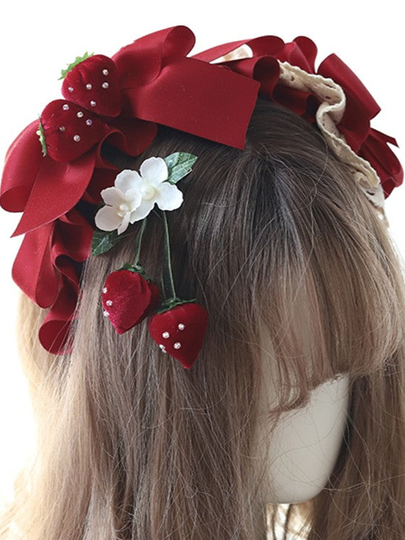 Sweet KC Lolita Bowknot Strawberry