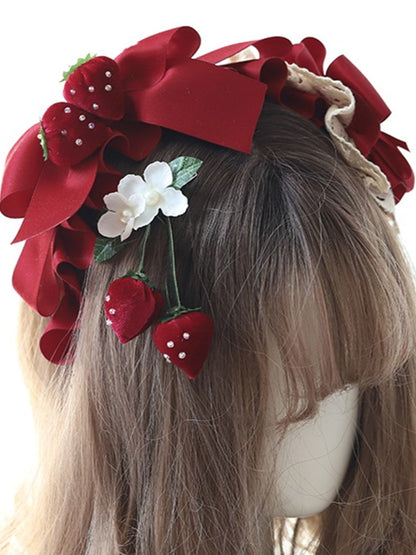 Sweet KC Lolita Bowknot Strawberry
