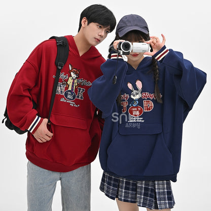 Zootopia Nick Applikation Roter lockerer Hoodie