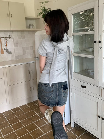 Light Hood and Music Bunny Ear Hoodie Graphic Note with Gray