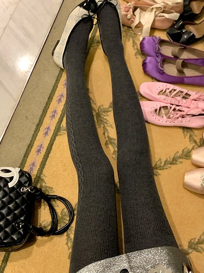 リブサイドウィンタータイツ