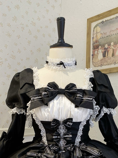 Weißes Halsband und Spitze Pink / Schwarz