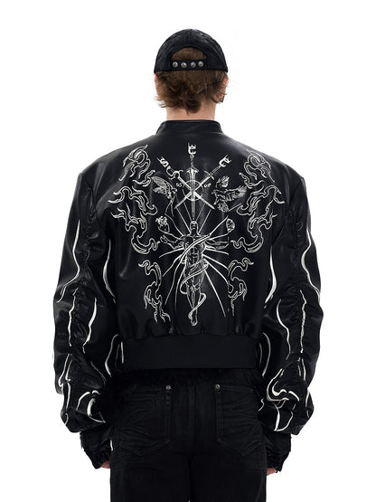 Jacket Closure Black Short Zip Neck Mock Unisex with