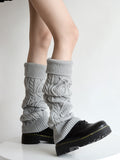 5 Colors Cuffed Cable Knit Leg Warmers