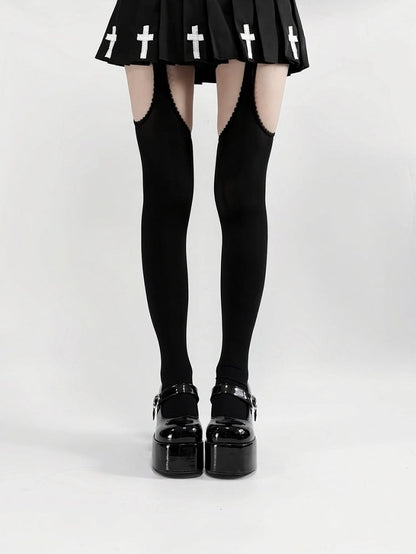 Collants minimalistes à découpes - Île d'Alcatraz