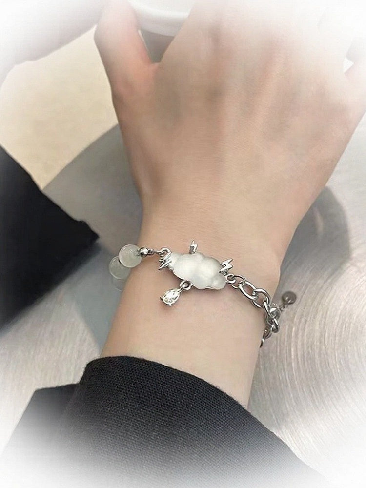 White Cloud Bead Bracelet - Kiwi Store