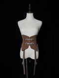 Belt with Belts Two Buckle Coffee Corset