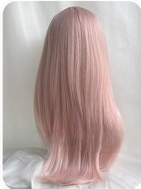 Pony Perücken Glatt 65cm Mit Langen Luft Rosa