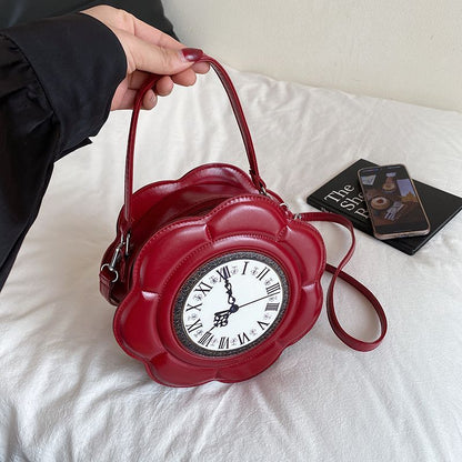 Floral Clock Crossbody Shoulder Bag – Lightweight Large Capacity Women's Handbag | LilyVow