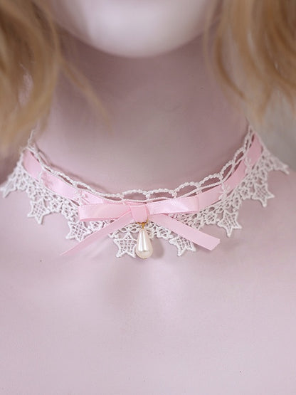Lace Star Cute Bowknot Colors 12 Choker Lolita
