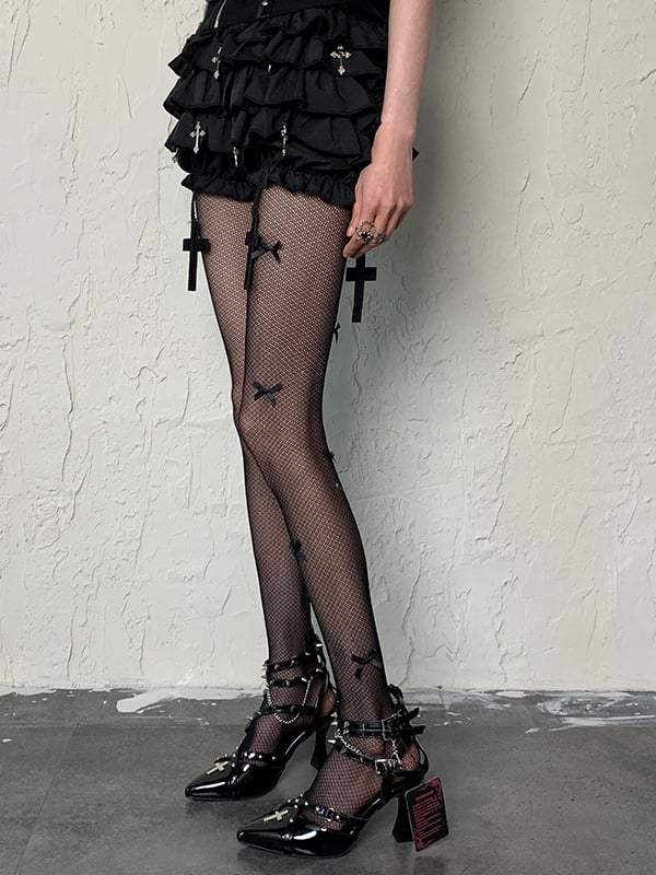 Details Bowknot Strumpfhosen 5 Wasteland Punk Optionen Farbe