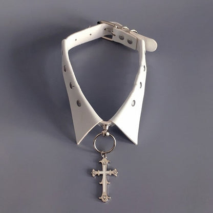 with Pendant Colors Cross PU 5 Choker