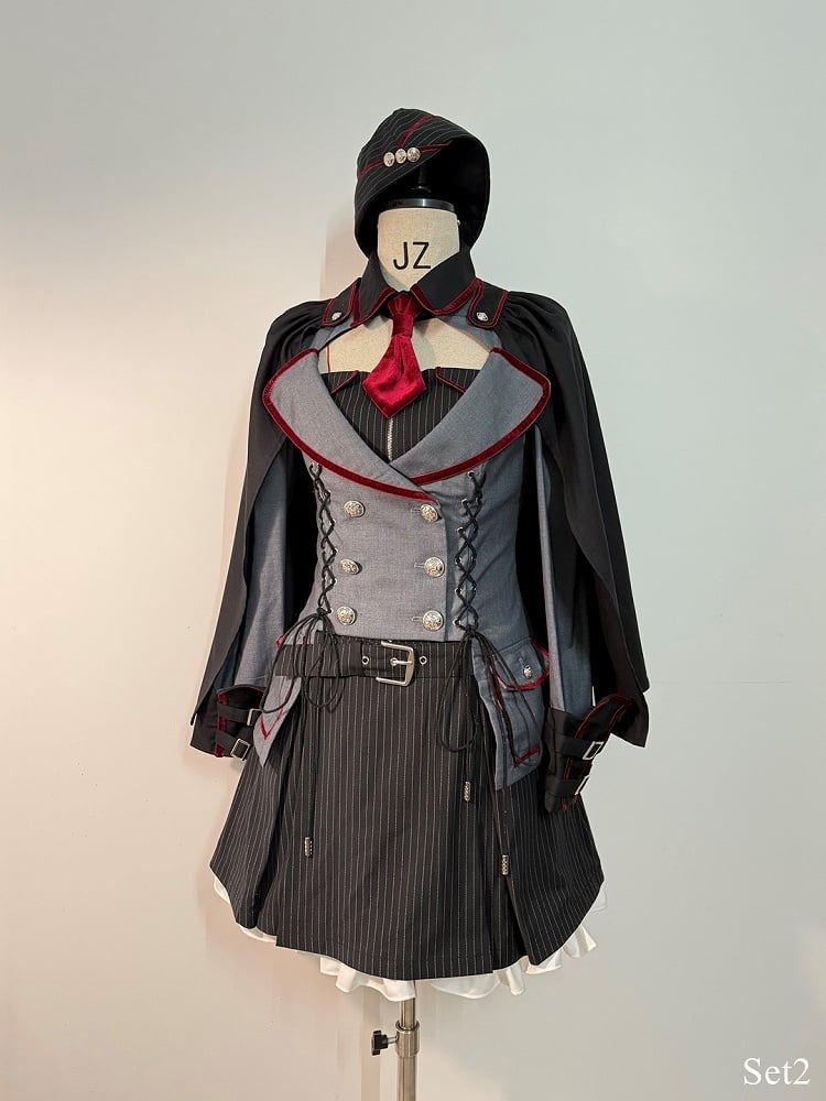Military Lolita Dress & Cape Set - Muguang Galaxy Original