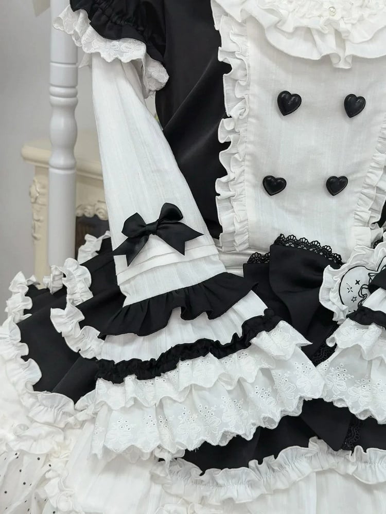White Detachable and Black Sleeves