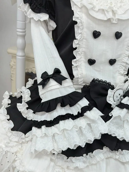 White Detachable and Black Sleeves