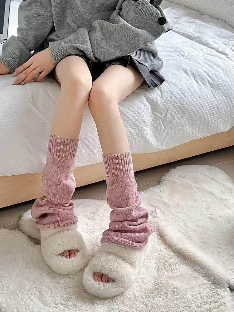 Flared Striped Leg Warmers - 46cm Kawaii Fairy Kei & Sweet Lolita Accessory, 8 Colors