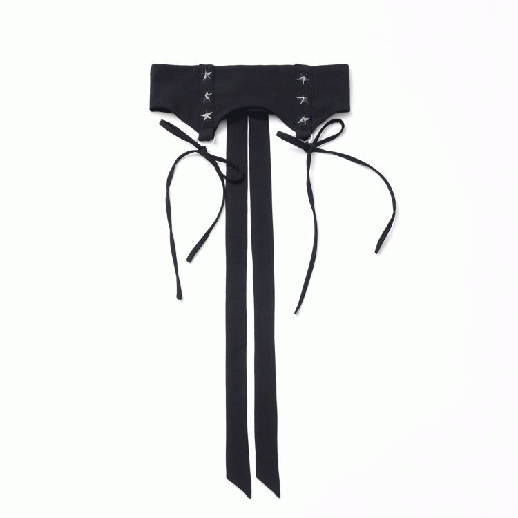 Korsettdetails Gürtel Dusty Stud Star Blau/Schwarz