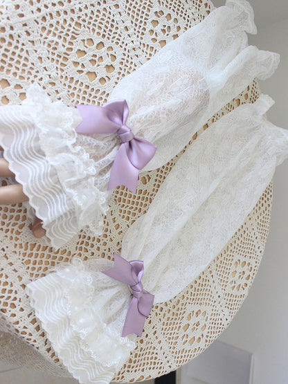 Color Trim Sleeves Options Bowknot 10 Lace Detachable Details