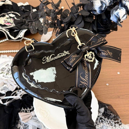 Little Heart Bow Lolita Crossbody Shoulder Bag – Sweet Kawaii Handbag | FanShuLa