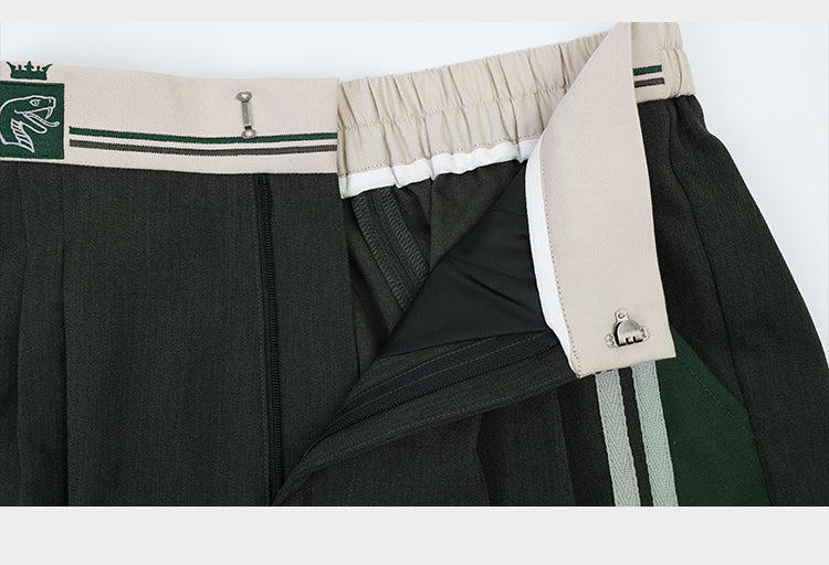 Harry Potter KYOUKO Wide Leg Pants Dusty Green Colorblock