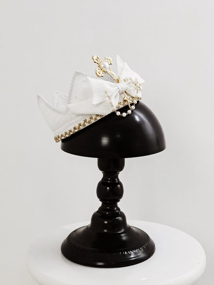 White Prince Ouji Crown Headpiece Lolita