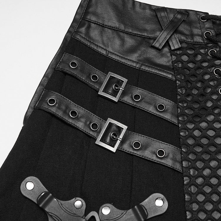 Heavy-duty Black Men's Punk Skirt - Punk Rave