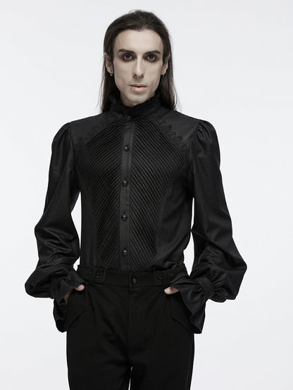 Men's Style Goth Black Shirt Retro Palace