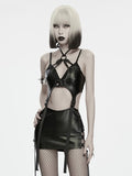 2-Way Adjustable Strap Black Punk Corset Top and Skirt Set - Punk Rave