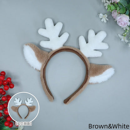 Plush Themed KC Lolita Brown / Cute White Ear Deer Christmas