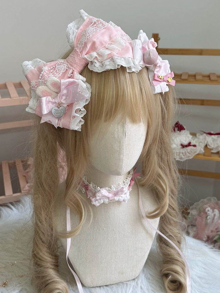 Lolita Pink KC Trim Bow Lace Sweet