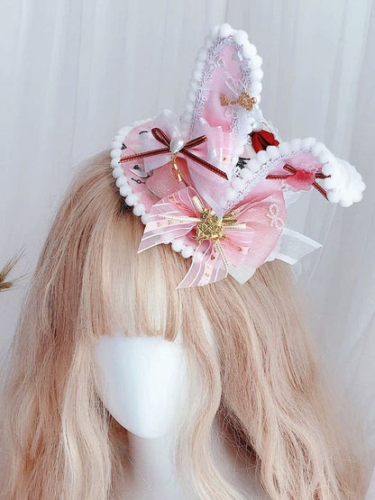 Vibes Pink Ears Alice Hat Mini Wonderland Bunny in