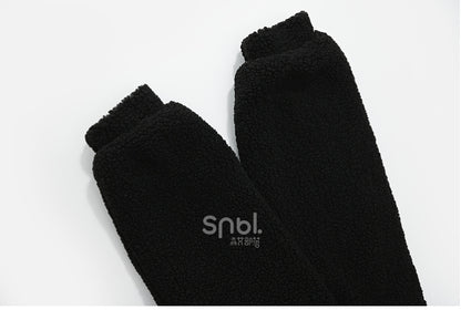 Black Cat Head Hood Fleece Hoodie