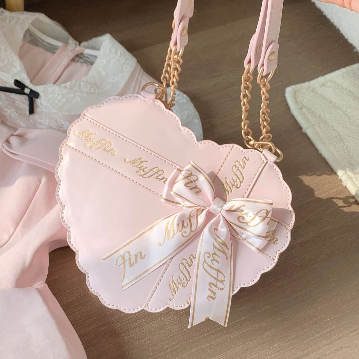 Heart Wish Gift Heart-Shaped Big Bow Lolita Handbag – Sweet Girl Crossbody Bag | LilyVow