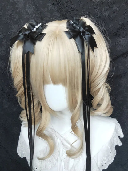 Detail Hairclips Clearance-Black Bowknot