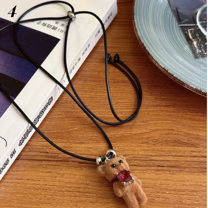 Y2K Niedliche Tier-Kordelzug-Halskette