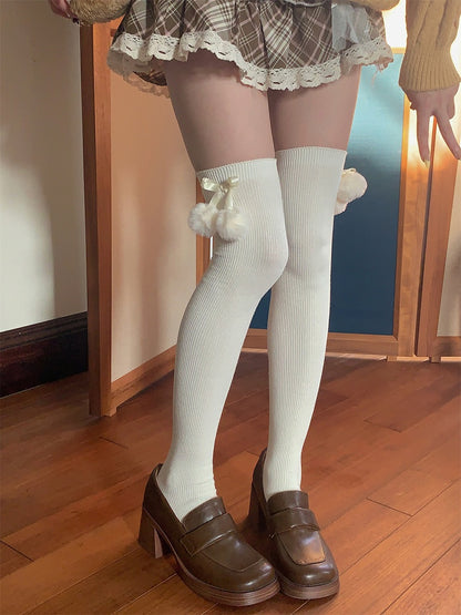 Color With Pompons Stockings 6 Options