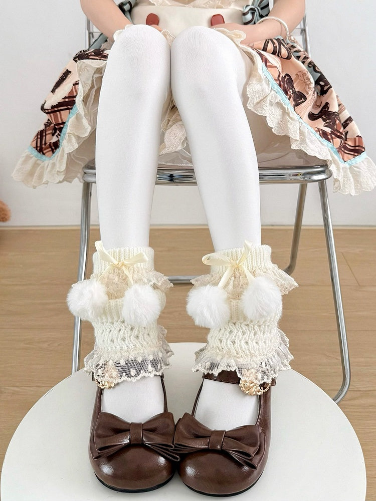 Bow Colors Leg 4 Pompom Lolita - Warmers