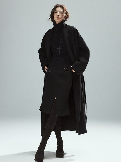 Low Waist Thigh-High Split Half Skirt with Buckle Details - Low pixel