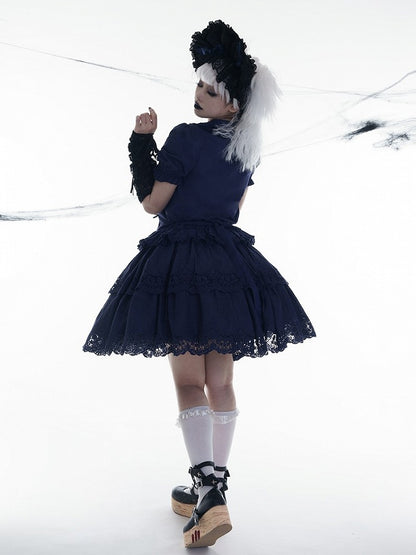 Elegant Multilayer Ruffled Floral Embroidery Skirt - Miss Point