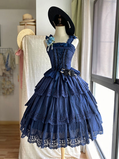 Elegant Multilayer Ruffled Floral Embroidery Skirt - Miss Point