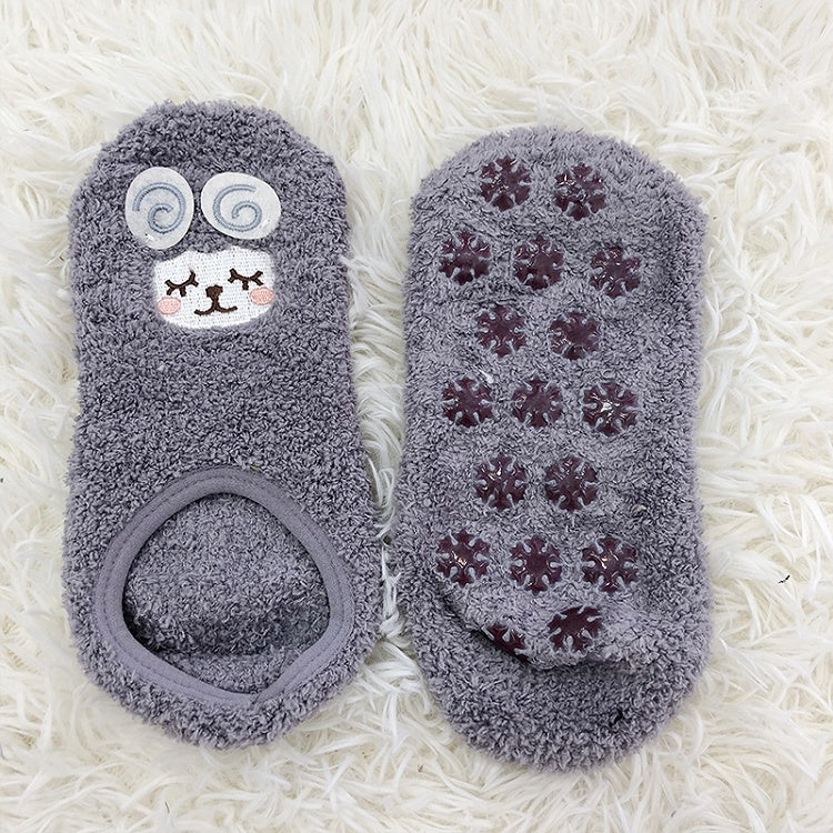 3 Colors Cute Lamb Pattern Warm Anti-Slip Socks