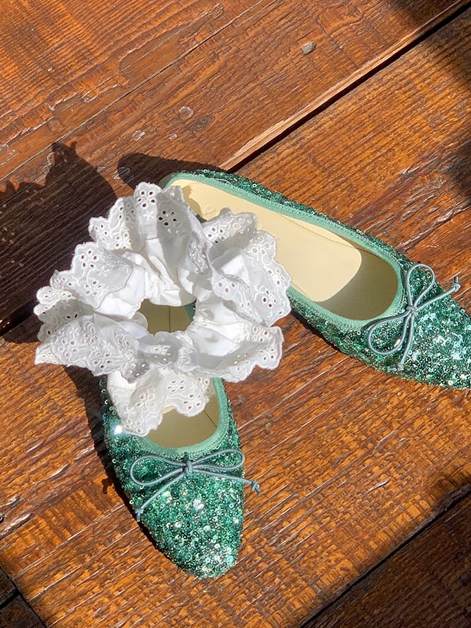 White Hair Scrunchie