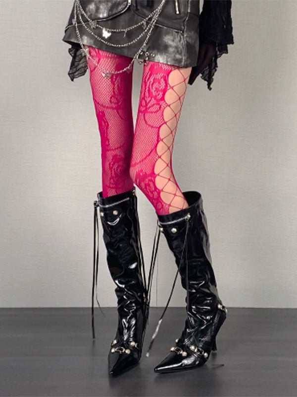 Muster 5 Designoptionen Farbe Punk Cut-out Ödland Blumen