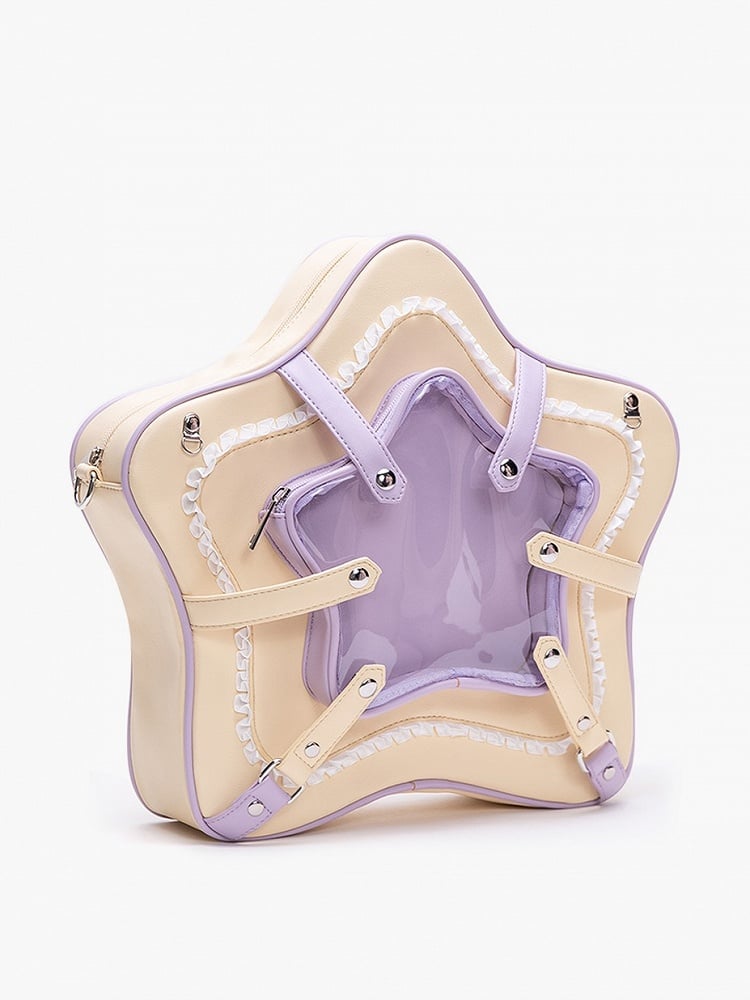 Style With Bag Starry 2-Way Ita Yellow  Purple Kawaii
