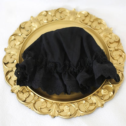 Lace-Trimmed Cute Baby Black / White Hat Lolita